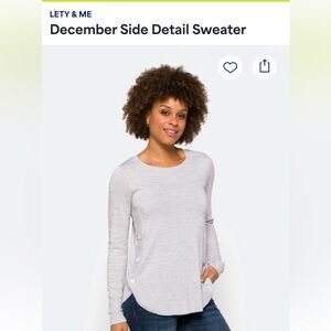 Light Gray Button-Side Women's Sweater